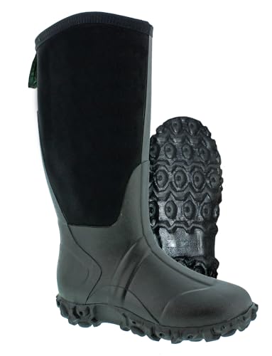 Itasca Men's Sloped Neoprene Black Rain Boot