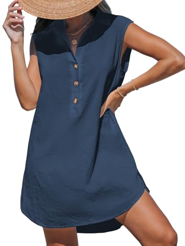 Robe d'été sans manches et col en V pour vos journées de plage