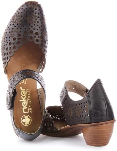 Rieker Women's Pia Open Court Shoes Pacific 8 Navy Blue | Image 3