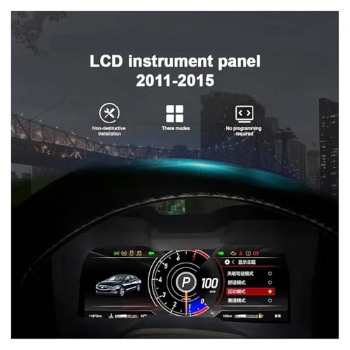 Tablero LCD para Chevrolet Camaro 2011-2015 panel digital con velocímetro multifuncional 3