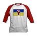 CafePress Glory to Ukraine Baseball Jersey Kids Cotton Baseball Jersey, 3/4 Raglan Sleeve Shirt Red/White