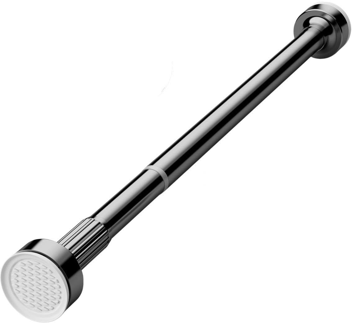 Edelstahl Teleskopstange, Ausziehbare, Rutschfeste Klemmstange als Gardinenstange & Duschstange, Kein Bohren, Für Badezimmer Fenster Küche, 69–164 kg(Stainless steel,1.6~2.5m)