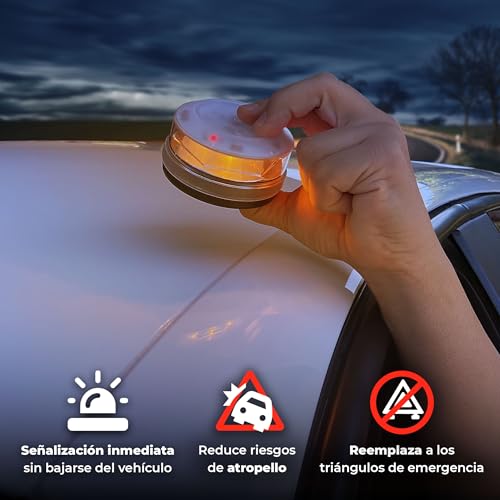Miniatura 6 de S Sumex Luz De Emergencia V16 Con Geolocalización Homologada Por La Dgt Baliza V16 Sim Incorporada Y Activada Clasificación Ip-54 Visibilidad A Más De 1 Km Base Imantada Piloto Indicador De Conexión