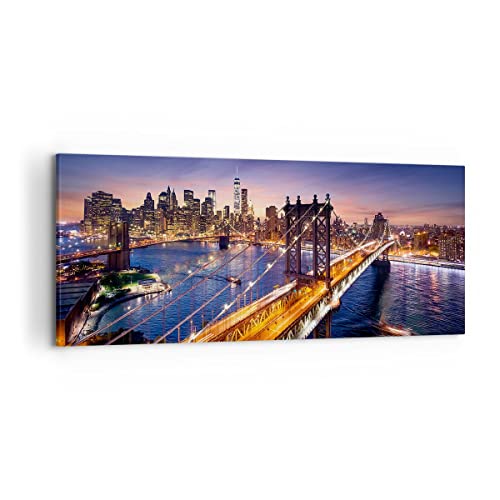 Cuadros Decoracion Salon Los eeuu américa nueva york manhattan Lienzos decorativos 120x50cm Cuadro Sobre Lienzo Moderno Dormitorio Cuadros Pared Imágenes Wall Art Prints Decor Grande AB120x50-2820