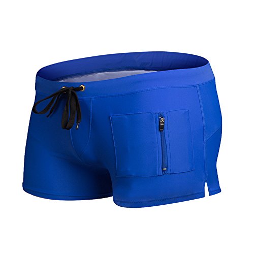 Pantalones de traje de baño masculinos con bolsillos integrados de secado cómodo