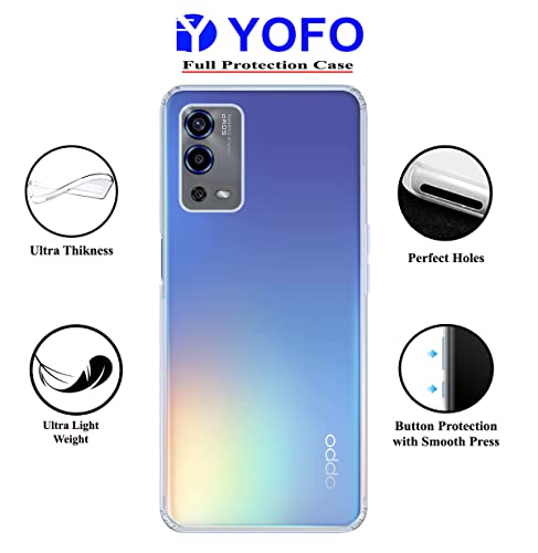 Image of YOFO Back Cover for Oppo A55 4g (Silicone|Transparent|Camera Protection)