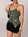 Verdusa Women's Y2k Halter Top Floral Streetwear Fairy 2000s Clothing Gothic Going Out Tops Army Green Small
