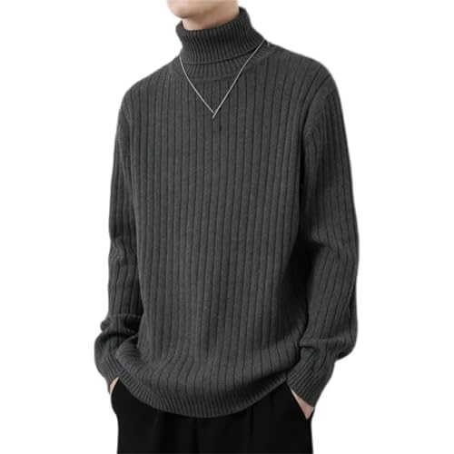 Men Winter Fashion Turtleneck Pullover Trend S for Cotton Thick Sweater Casual Solid Color Keep Warm Sweater2
