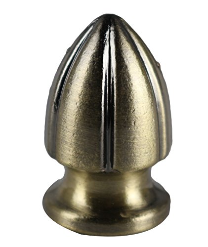Image of Urbanest Wilton Lamp Finial, 1 1 /4-inch Tall, Antique Brass