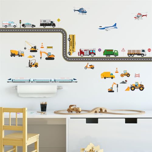 Vinilos decorativos para pared y piso de transporte vial miniatura 2