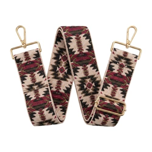 Image of Flower Purse Strap Replacement Embroidery Crossbody Shoulder Strap for Handbag Canvas Purse Extender Accessories