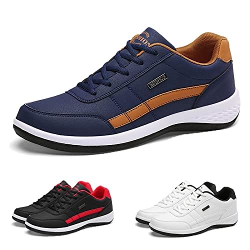 Lymphvity Men Kilboot Orthopedic Shoes Lace-Up Sneakers,Extended Width Foot and Heel Comfortable Breathable Anti-Slip Low Top Walking Shoes2