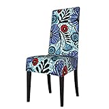  Housses de Chaise Blooms Birds Floral Summer Seat Protector Stretch Dining Chair Slipcover Seat Cover for Chairs