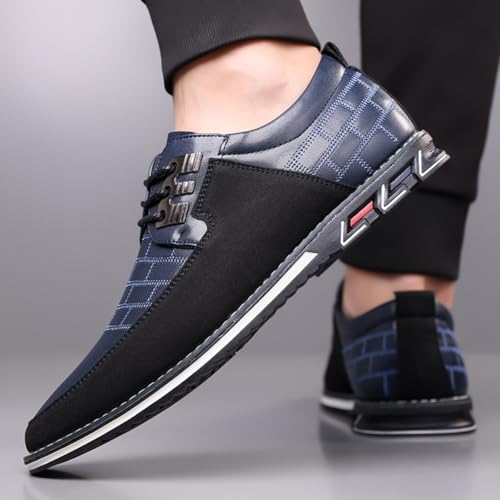 Men's Casual Oxford Shoes Leather Derby Dress Sneakers for Business Casual & Formal Comfortable Breathable Lace-Up Walking Shoes for Work Office3