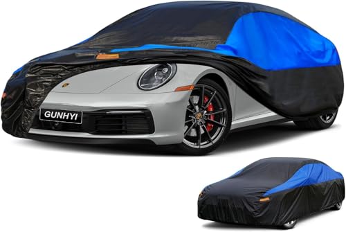 Gunhyi Bâche Voiture Exterieur Respirante et Étanche pour Tous Temps, Housse Voiture Protection Anti-UV Contre, la Poussière, la Pluie, Universelle pour...