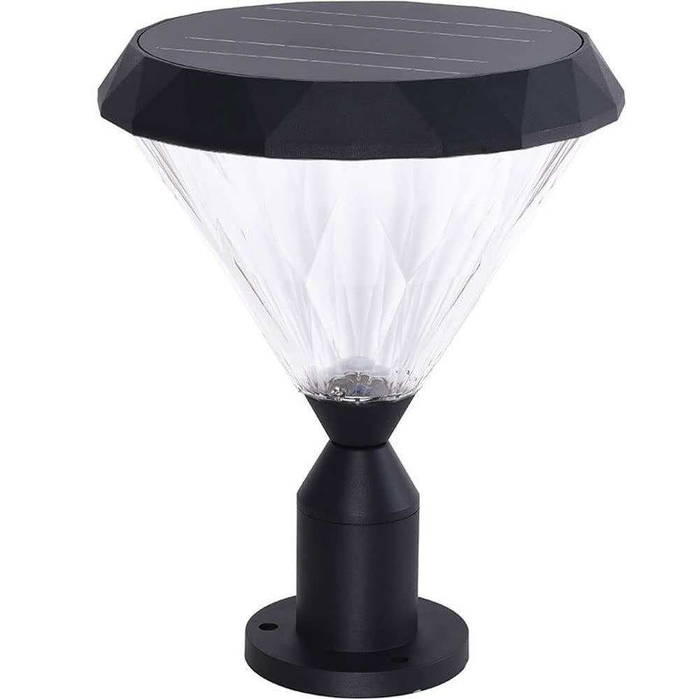Trójkolorowa ściemnialna lampa solarna LED, domowa zewnętrzna wodoodporna lampa Stigma IP55, dekoracja ogrodzenia ogrodowego willi, słup oświetleniowy, do zewnętrznego og