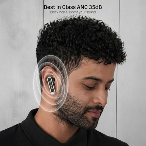 Image of Ear Buds Wireless | Buds with 50H Music Time | 13mm Bass Drivers | ANC Noise Cancellation with 35DB | Fast Charger Type C Support | Light Weight & Portable | Bluetooth V6.0 | Black | Zen Z3