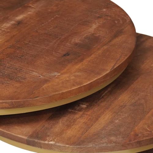 Table d'Appoint Industrielle Empilable pour Salon et Bureau Moderne - 8