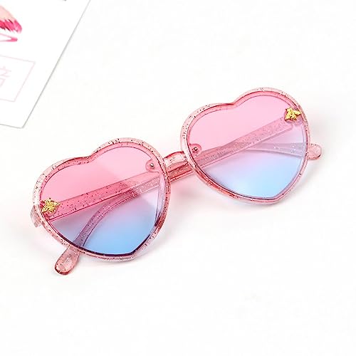 Kids Heart shaped Sunglasses Cute Bee Frame Age 3-10 UV400 Protection Fashion Sunnies for Outdoor Summer2