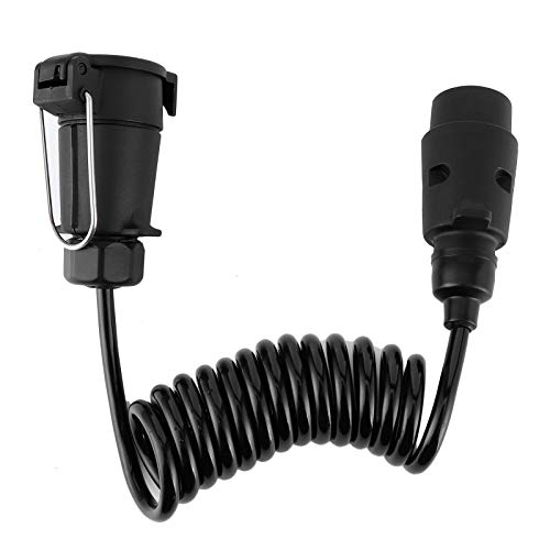 Cable de 7 pines para caravana con adaptador elástico para vacaciones en ruta