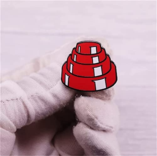 Image of Red Energy Dome Brooch Pin Rock Band Enamel Pin Cool Enamel Pin Cute Brooches for Backpacks Hats and Jackets