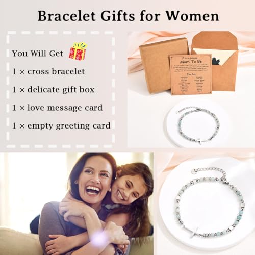 Image of Religious Cross Bracelet for Women Girls, Christian Gifts for Daughter Granddaughter Sister in Christ Friend Niece on Birthday Christmas Easter Valentines Day Graduation