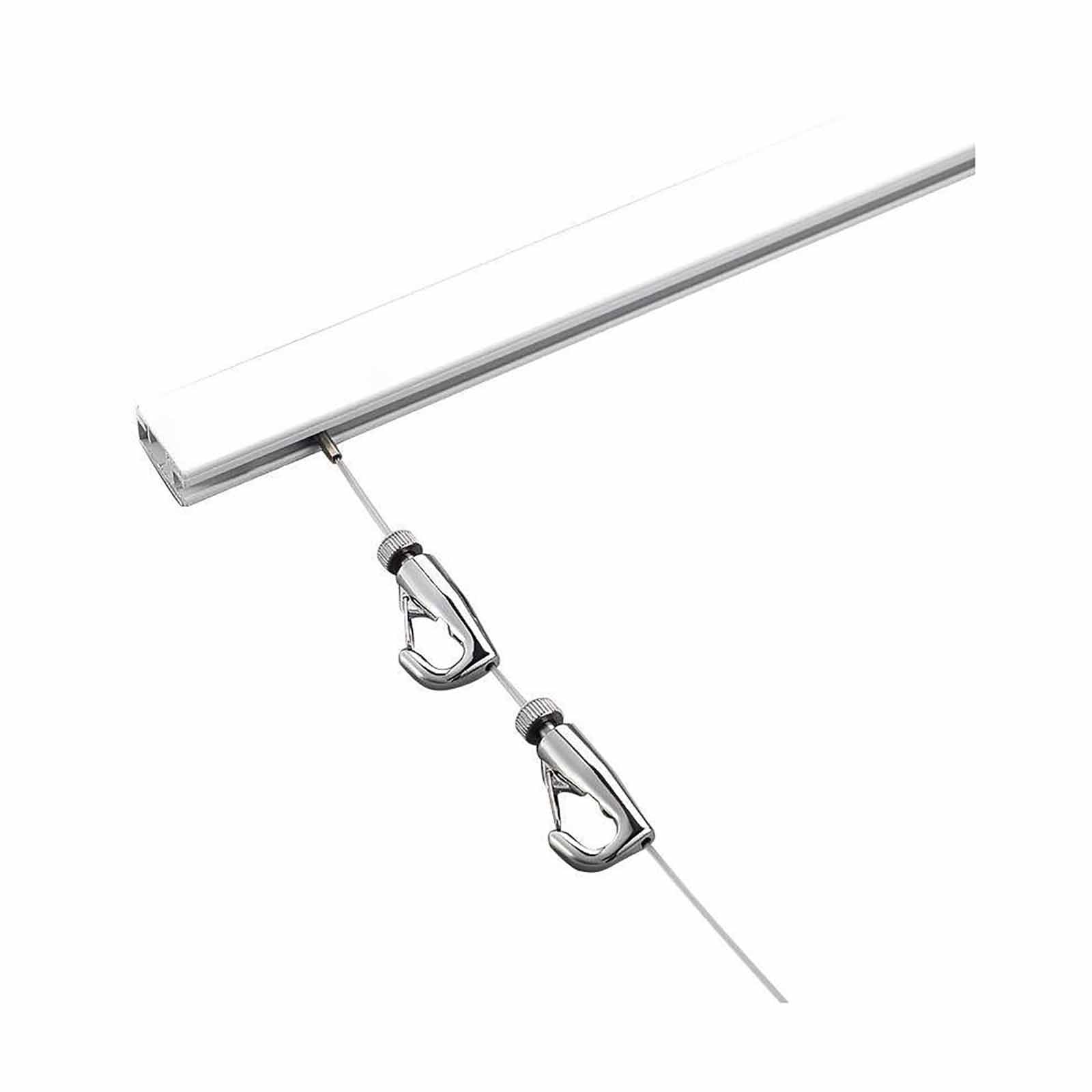 Versatile Wall Hanging Track, Cable Picture Hanging Track with Dual Hooks, Minimalist Artwork Display Rail System for Photos Paintings(250cm)