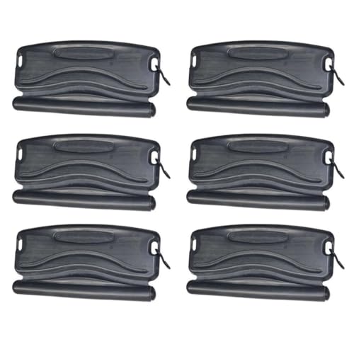 Linxor - Lote de 6 flotadores de invernaje lastrados para Piscina con Ganchos - 50 cm - Negro