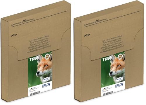 Epson T1281 Cartouche d'encre d'origine Durabrite Ultra Noir, Taille Unique (Lot de 2)