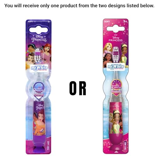 Mr.White Princess Kids Batteriebetriebene blinkende Zahnbürste, mit 2 Minuten blinkendem Timer, geeignet für Kinder ab 3 Jahren, mit weichen Borsten – Bild 3
