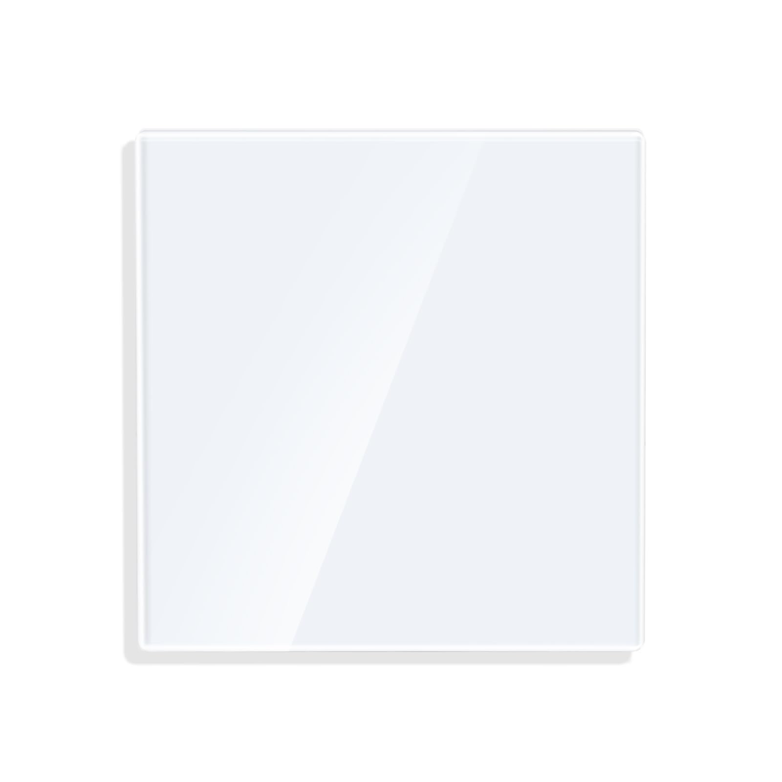 CNBINGO Big Rocker Button Switch, Glass Wall Plate, Electrical Single Light Switch