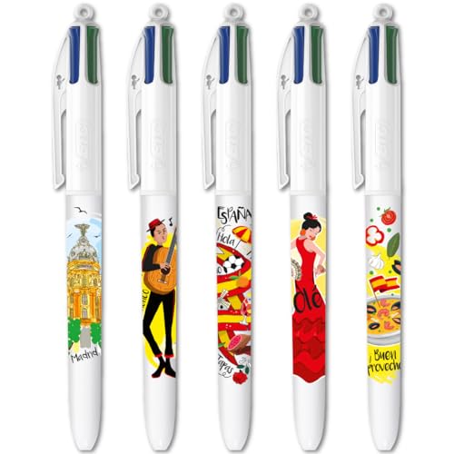BIC 4 Colori Italia Bella - Set Di 5 Penne A 4 Colori Con Stampa Dei Monumenti Italiani - Foto 3