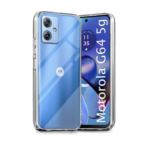Image of XIVY Crystal Clear Hard Case Cover for Motorola Moto G54 5G / G64 5G - Ultra Hybrid Transparent Shockproof Back Cover with Anti-Yellow | Camera Protective Case