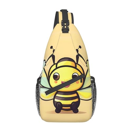 Sac à dos à bandoulière abeille jaune noir pour voyage et randonnée décontractée