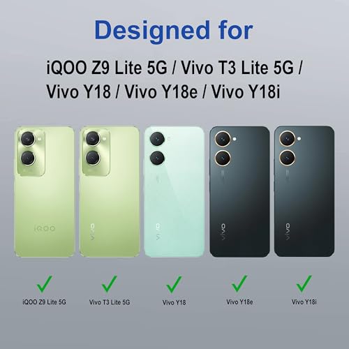 Image of Zapcase Back Case Cover for iQOO Z9 Lite 5G | Compatible for iQOO Z9 Lite 5G Back Cover | Case Cover with Camera Protection | (TPU + PC | Translucent Black)