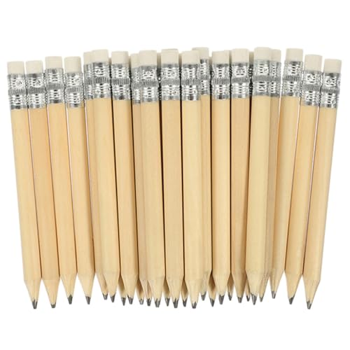 Crayons de golf en bois ronds dotés d'une gomme pour écriture confortable