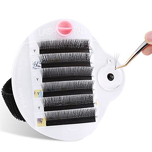MISMXC Eyelash Extension Hand Plate, Reusable Lash Hand Holder Professional Eyelash Hand Pallet with Adjustable Wrist Strap for Eyelash Grafting (White)