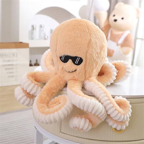 champracer 40 cm Octopus Kuscheltier, Kreative Plüschtier Oktopus, Oktopus Plüsch Stofftier, Krake Kuscheltier, Geschenke für Kinder Jungen und Mädchen (Gelbe)