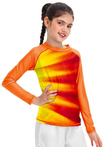 Image of Remimi Unisex Kids Rash Guard Long Sleeve SPF 50+ Tie Dye Sun Shirt 3-12 Years