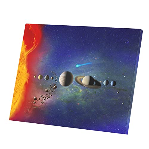 Tableau système solaire en toile imprimée Fabulous de 60x76 cm