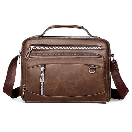 CAVALO - Be Unique Men’s PU Leather Sling Bag | Premium Crossbody Side Bag for Daily Essentials | Small Messenger Bag for Travel, Office & Casual Use | Not for Laptop| (Dark Brown)