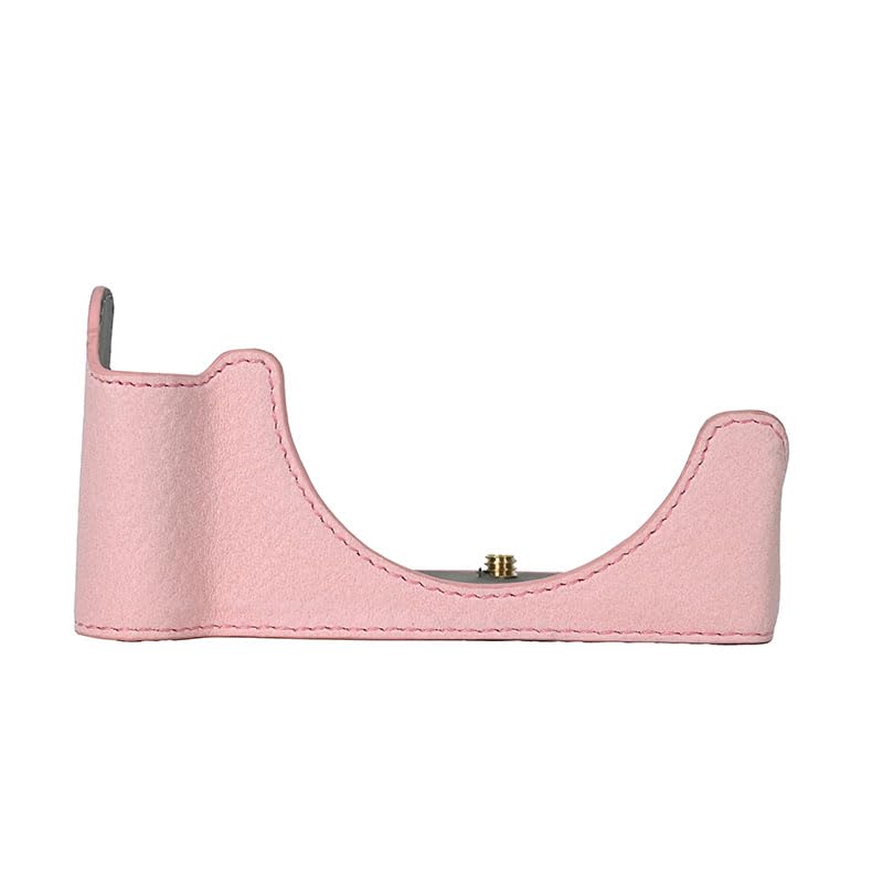 Funda de media cámara para Canon Eos R50 de cuero PU rosa miniatura 6