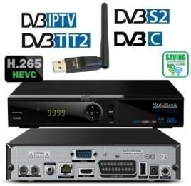 Smart Home ML6500 STC 1 Card Premium HEVC 265 Full HD Combo Receiver IPTV and Media Link IXUSS USB WiFi WLAN Adapter 150 Mbps