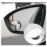 2PCS Adhesive Blind Spot Car Mirror,HD&Ultra-Wide Blind Spot Mirror with 360° Adjustment for Collision Prevention,Universal Automotive Exterior Accessories Fit for Cars,Trucks,SUV