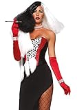 Leg Avenue Women's 5 Piece Cruel Diva Costume, Multi, Small