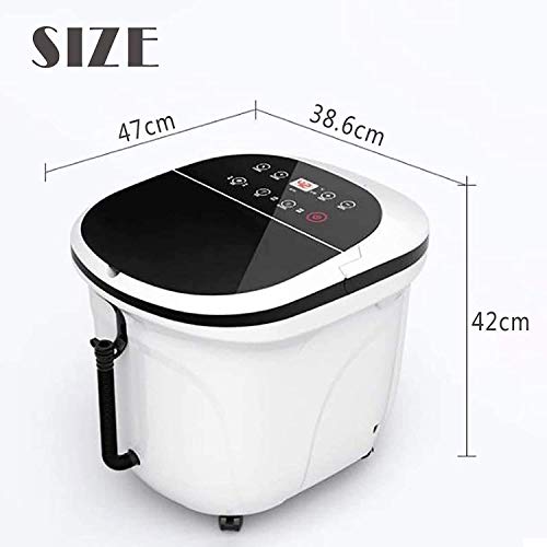 Baño de pies masajeador eléctrico con calefacción, control digital de temperatura, 4 rodillos masajeadores, para aliviar y confortar los pies, bañera eléctrica automática para pies con temperatura constante miniatura 7