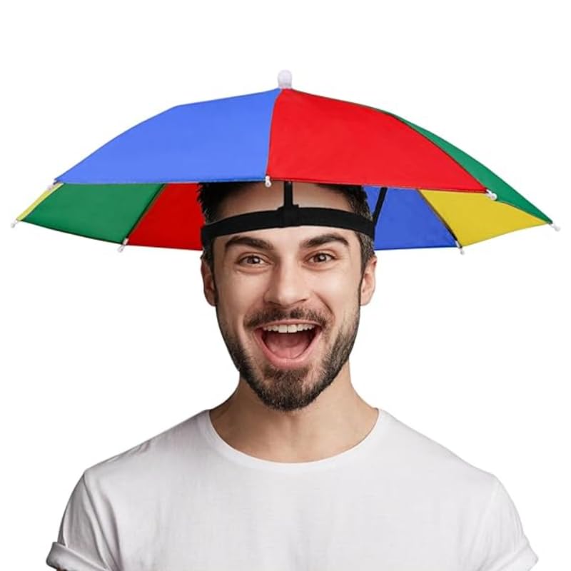 𝟭𝟓-𝐘𝐞𝐚𝐫 𝐖𝐚𝐫𝐫𝐚𝐧𝐭𝐲 - Umbrella Hat for Kids and Adults – Hands-Free Hat Umbrella for Women & Men, School Boys Hat Cap Umbrella Protection | for All Ages-image-7