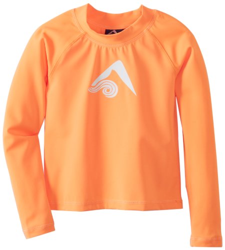 Kanu Surf Boy's Platinum Long-Sleeve Rashguard, Orange, X-Small (6)