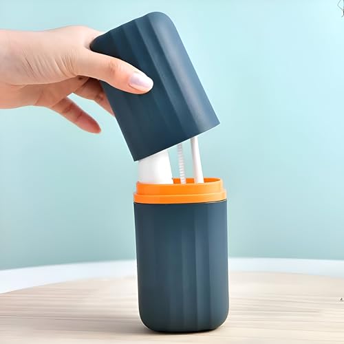 Image of Oblivion 3 pcs Plastic Square Toothbrush Holder Case - Multipurpose Travel Storage Box & Cover Organizer for Bathroom, Camping, Business Trips & School - Compact & Portable (Multi Color)