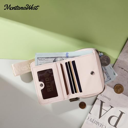 Image of Montana West Wristlet for Women Female Ladies Daisy Wallet with Rfid Blocking Lining Minimalist Lightweight & Easy to Carry